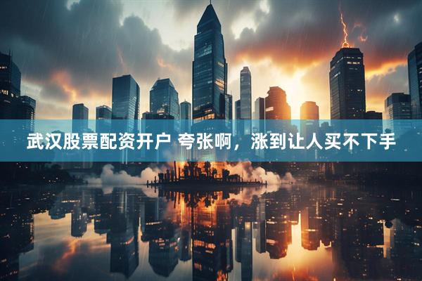 武汉股票配资开户 夸张啊，涨到让人买不下手